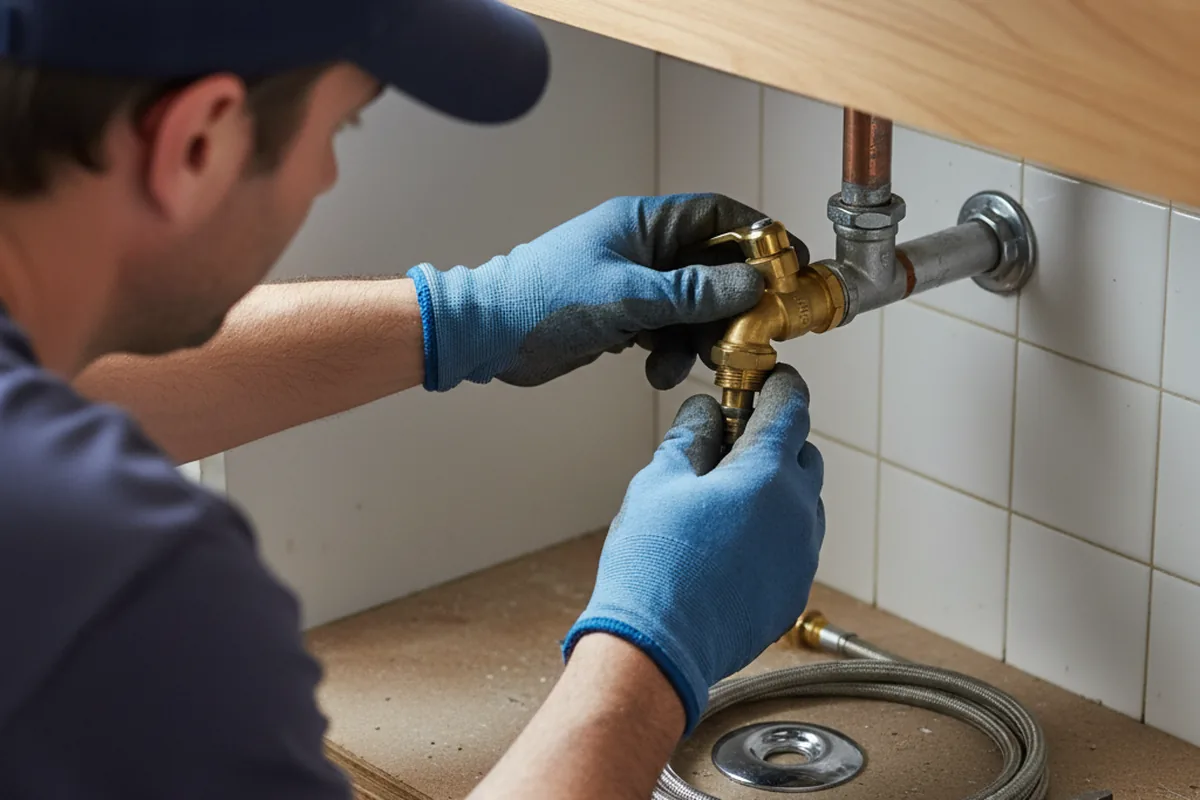 Shutoff valve and fitting work during Emergency Plumbing in Effie